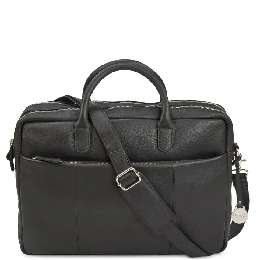Style Ocean I Smukt Sort Kvalitetslæder. Fed Unisex Rejse  Og Arbejdstaske Med Plads Til Din Laptop - Octopus Denmark Computertaske