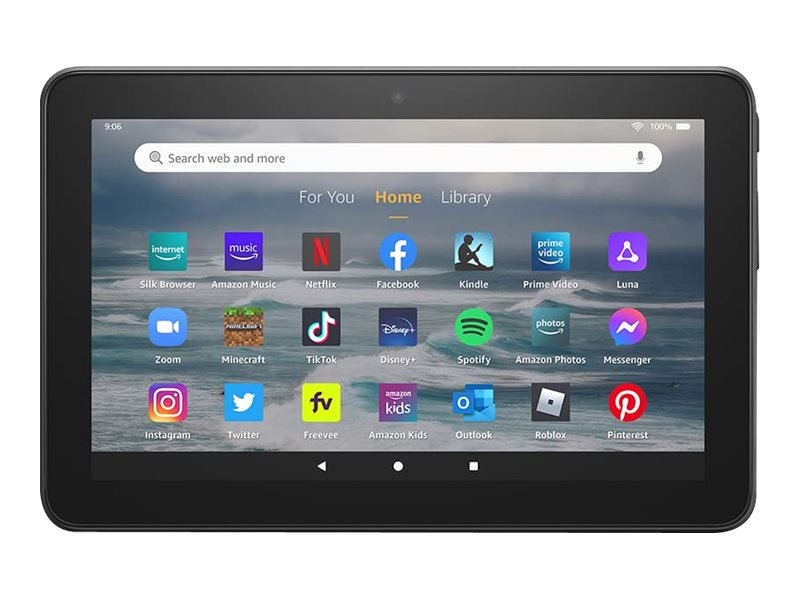 Fire 7   12. Generation   Tablet   Fire Os   32 Gb   7" Ips (1024 X 600)   Microsd Indgang   Sort   Lockscreen Ad Supported Amazon Bærbar Laptop